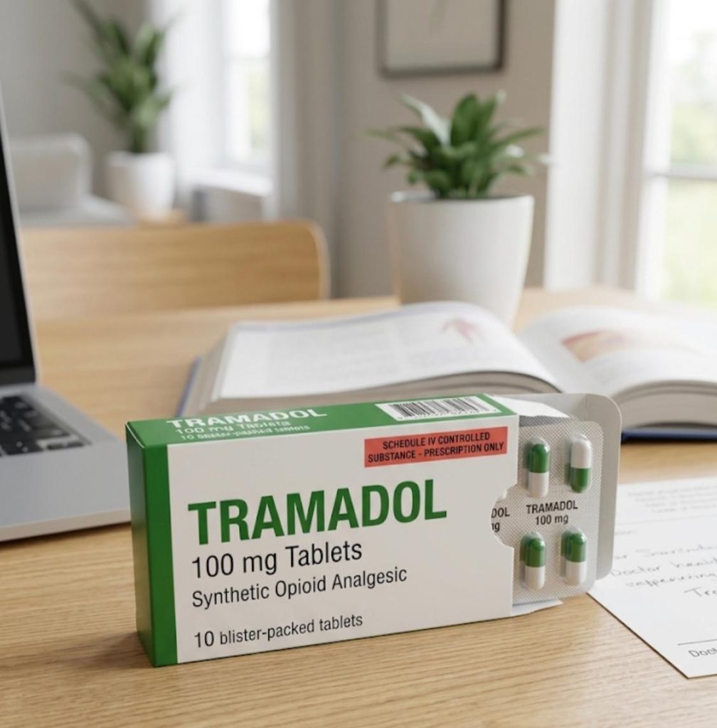 Tramadol 100 mg tablets packaging and blister pak
